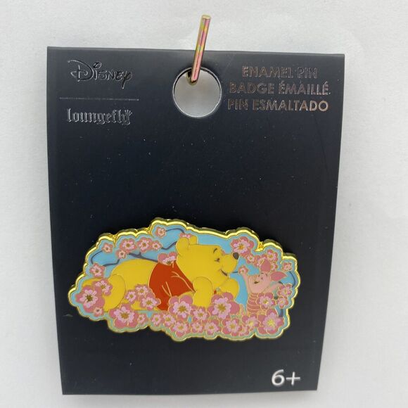 Loungefly Disney Pin Winnie the Pooh & Piglet Cherry Blossoms Flower Trading Pin - Picture 1 of 5